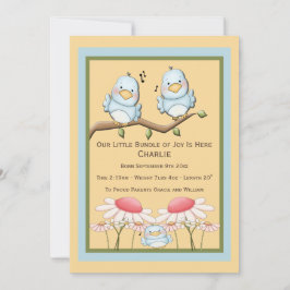 Blue Bird New Baby Ankündigung