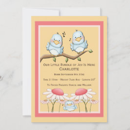 Blue Bird New Baby Ankündigung