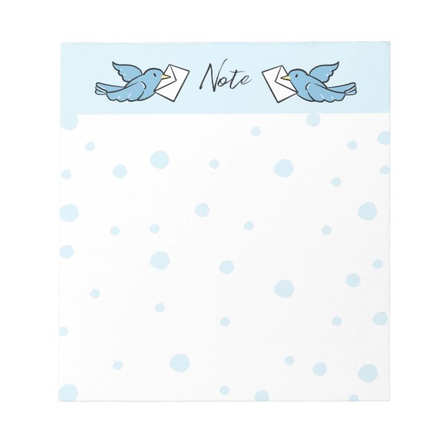 Blue Bird Notepad Notizblock (Vorderseite)