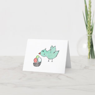 Blue Bird Oaster Sticker Dankeskarte