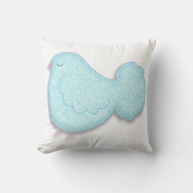 Blue bird pillow kissen (Vorderseite)