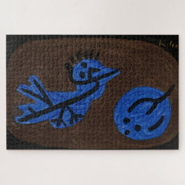 Blue Bird Pumpkin - Paul Klee 1939 Puzzle