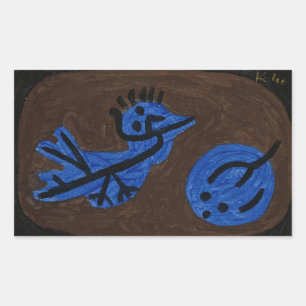 Blue Bird Pumpkin - Paul Klee 1939 Rechteckiger Aufkleber