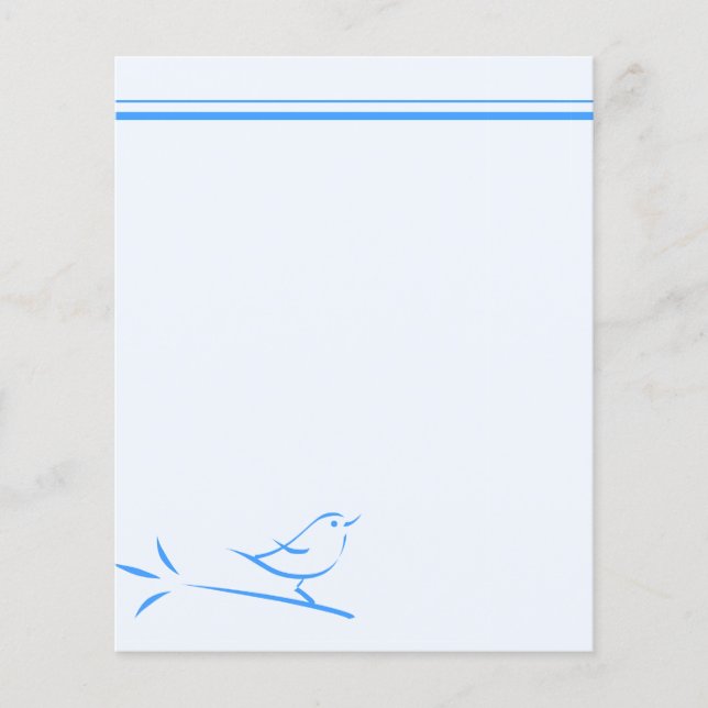 Blue Bird Stationery Flyer (Vorne)