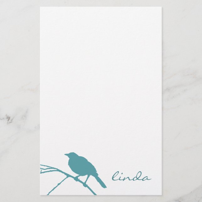 Blue Bird Stationery - Personalisieren Briefpapier (Vorderseite)