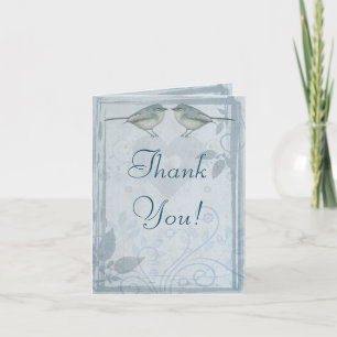 Blue Bird Wedding Vielen Dank Dankeskarte