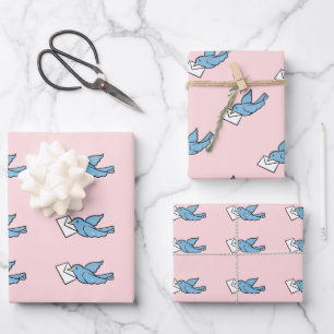 Blue Bird Wrapping Paper Geschenkpapier Set