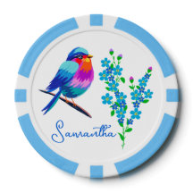 Blue Birdie Vergiss mich Nicht Blume 90. Geburtsta