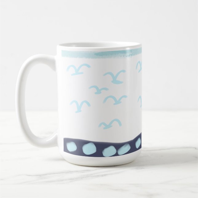 Blue birds mug-ceramic kaffeetasse (Links)