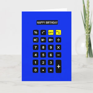 Blue Birthday Calculator Karte