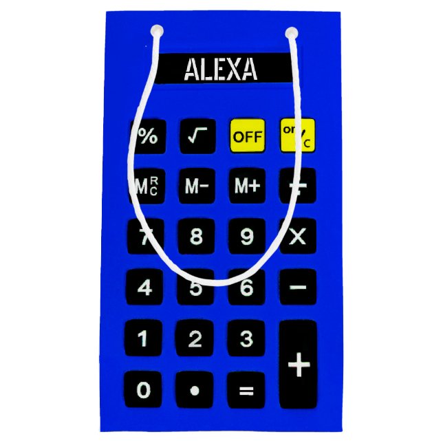 Blue Birthday Calculator Kleine Geschenktüte (Vorderseite)