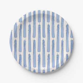 Blue Birthday Candlesticks Pappteller