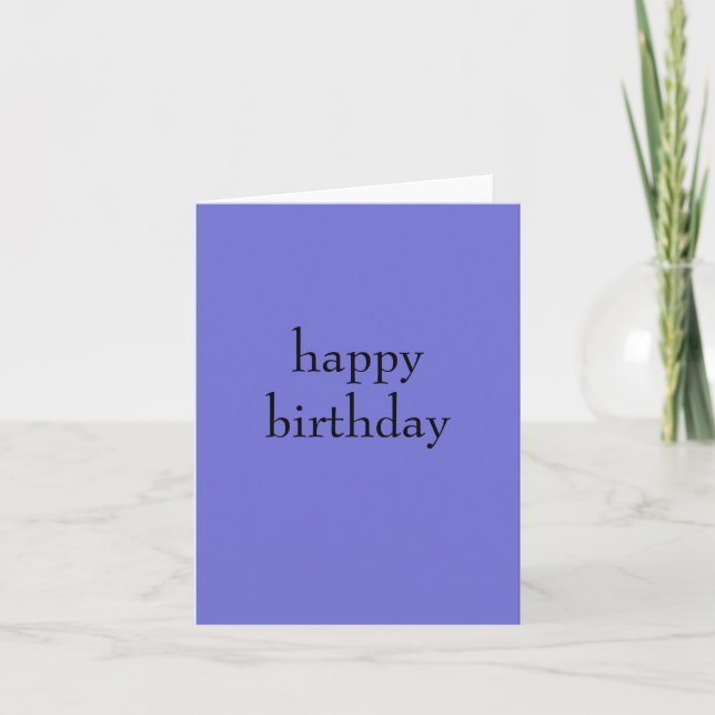 Blue Birthday Card Dankeskarte (Vorderseite)