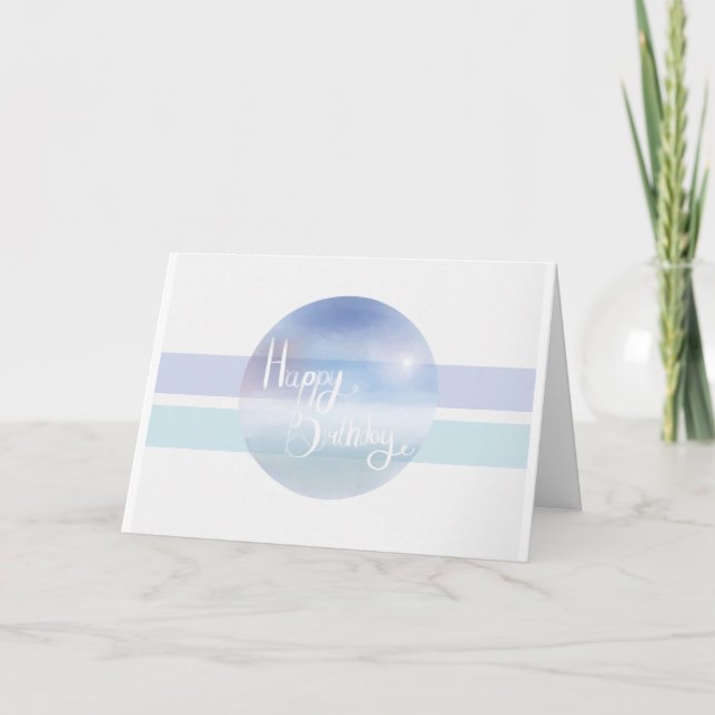 Blue Birthday Card Karte (Vorderseite)