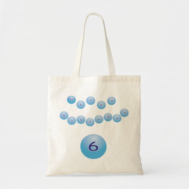 Blue Birthday for Boys Age 6 Tragetasche (Vorne)