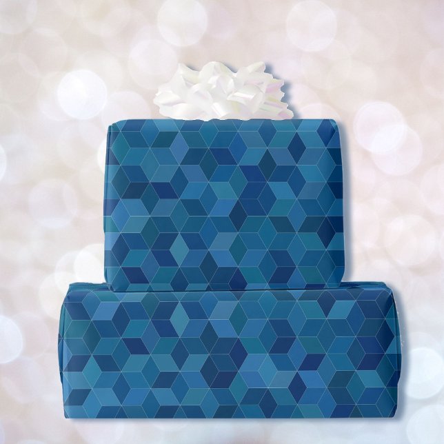 Blue Birthday Giftwrap für ihn Geschenkpapier (Von Creator hochgeladen)