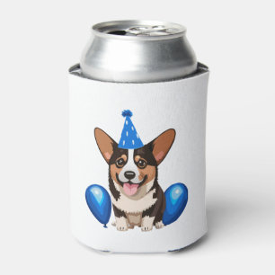 Blue Birthday Puppy Classic T - Shirt Dosenkühler