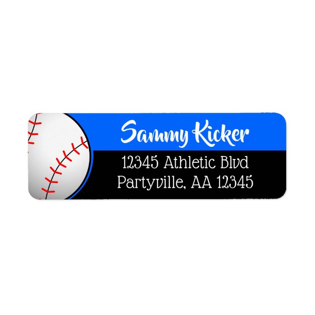 Blue & Black Baseball-Adresse (Vorne)