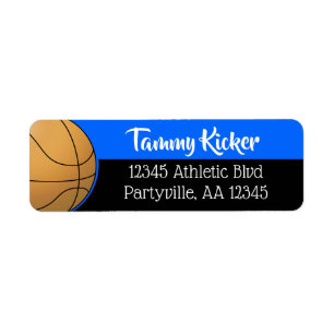 Blue & Black Basketball-Adresse