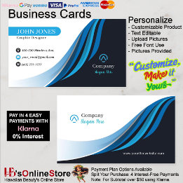 Blue & Black Business Cards 5 Pack mit 100 Visitenkarte