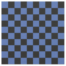 Blue & Black Checkerboard Stoff