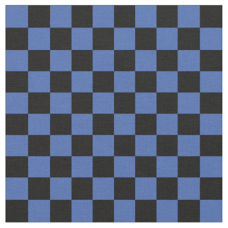 Blue & Black Checkerboard Stoff