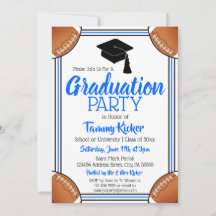 Blue & Black Football Graduation Party