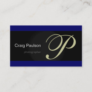 Blue Black Fotografy Business Card Visitenkarte