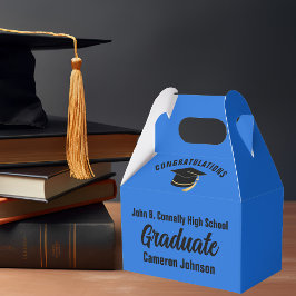 Blue Black Graduate Personalisiert Graduate Party Geschenkschachtel