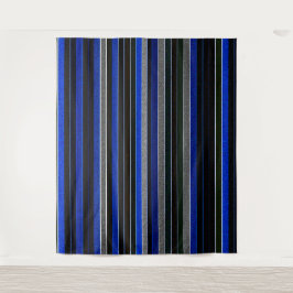 Blue Black Granite Tapestry Wandteppich
