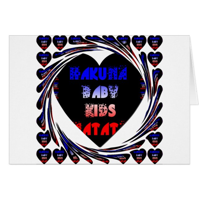 Blue Black Hakuna Matata Baby Kinder Design.pnng (Vorderseite (Horizontal))