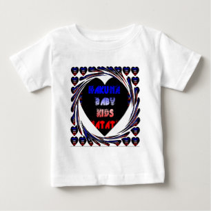 Blue Black Hakuna Matata Baby Kinder Design.pnng T-shirt