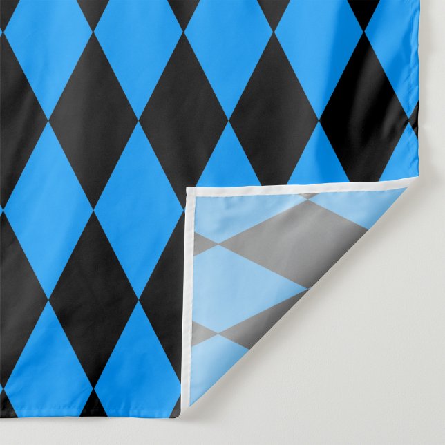 Blue Black Harlequin Diamonds Checkers Design  Stoff (Von Creator hochgeladen)