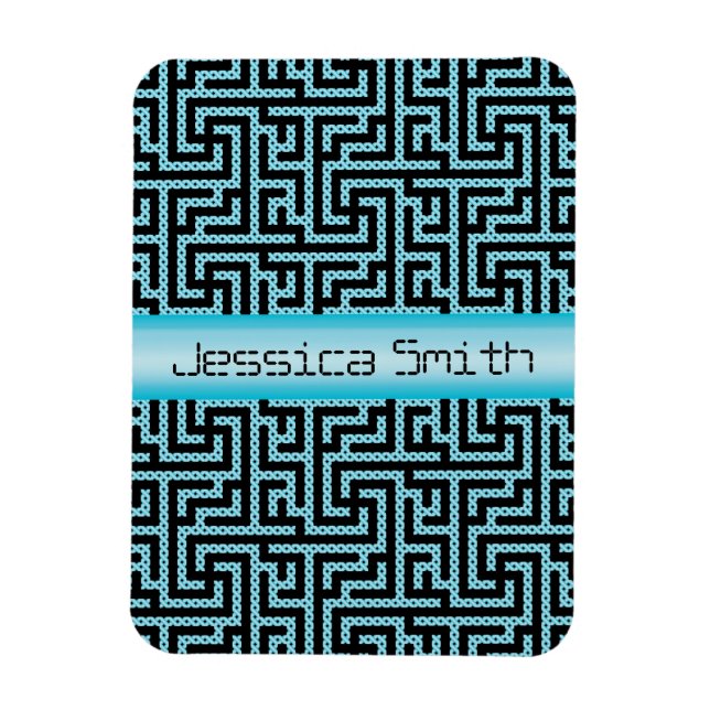 Blue & Black Labyrinth Magnet (Vertikal)