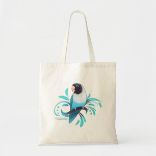 Blue Black Masked Lovebird Tragetasche