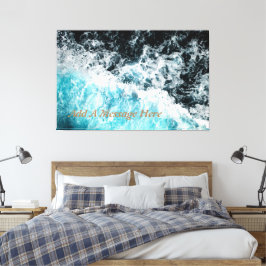 Blue Black Ocean Waves Hawaii individuell anpassba Leinwanddruck