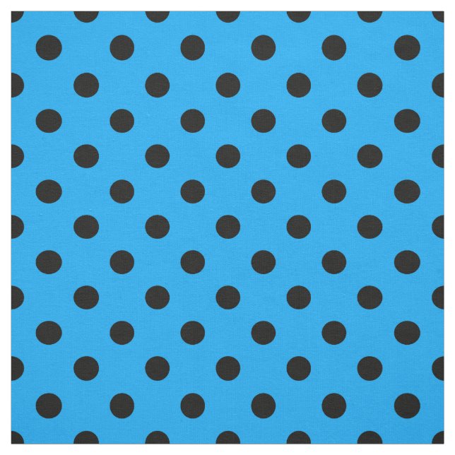 Blue Black Polka Dots Textile Stoff (Muster)