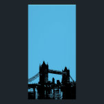 Blue Black Pop Art London Tower Bridge Poster<br><div class="desc">Travel Art Fotos of Symbos of World's Famous Capital Cities - Tower Bridge - Historical Iconic Buildings of London City</div>
