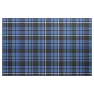 Blue Black Tartan Kariert schottisches Muster Stoff