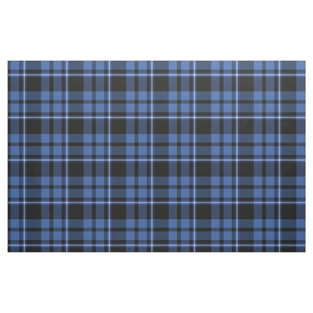 Blue Black Tartan Kariert schottisches Muster Stoff (Fat Quarter (45,7 x 55,9 cm))