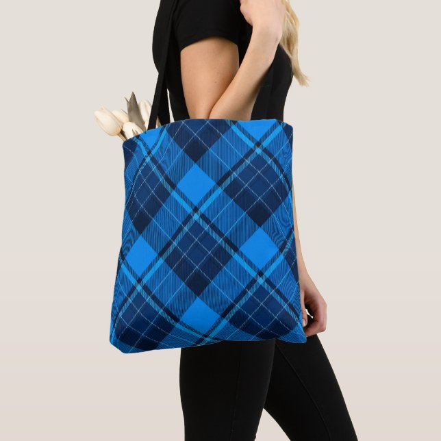 Blue Black Tartan Tote Bag (Von Nahem)