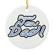 Blue/Black Text Proud New Dad Geschenke