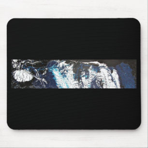 Blue Black Tropfen Mousepad