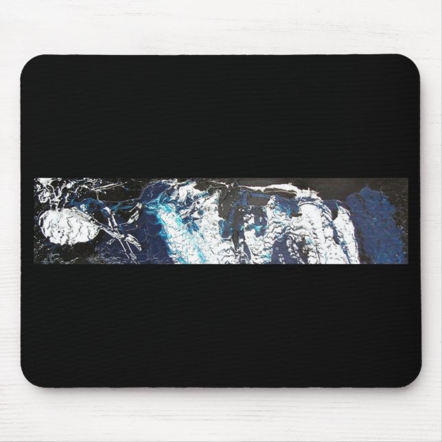 Blue Black Tropfen Mousepad (Vorne)