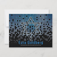 Blue Black Video Gamer Bar Mitzvah Vielen Dank