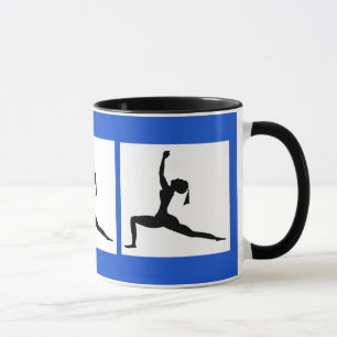 Blue Black - Yoga Designs Combo Kaffee Tasse/ Cup Tasse