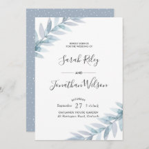 Blue Blätter Winter Hochzeit