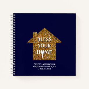 Blue BLESS DEINE ZUHAUSE Real Anwesen Notizbuch