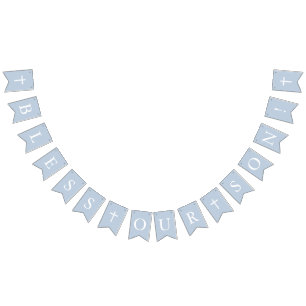 Blue Bless Unser Sohn Banner Taufe Taufen Taschen