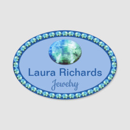 Blue Bling NAME TAG Namensschild